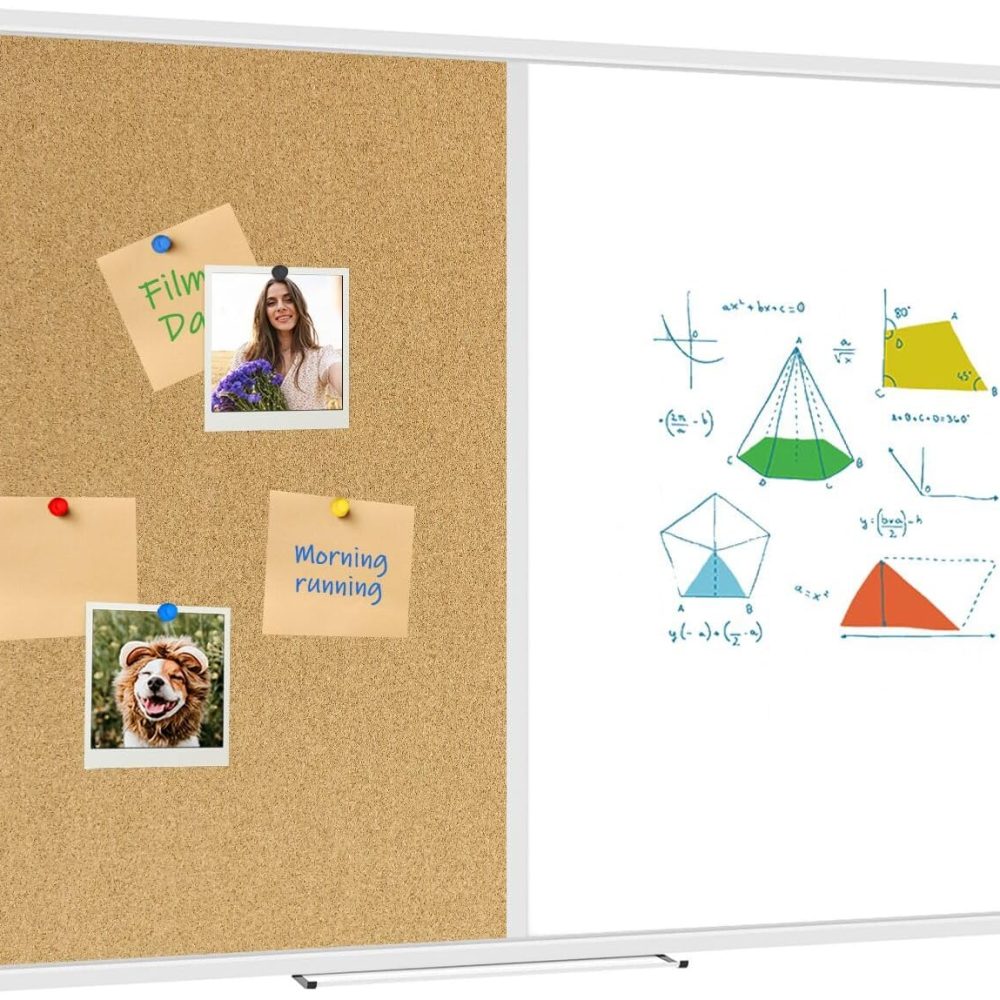 XBoard Magnetic whiteboard 36 x 24 - Combo Whiteboard Dry Erase Board Cork Board 36 x 24